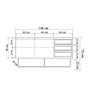 Hanah Home Laxus Takım 20 Juego de Muebles para Sala de Estar Nogal y Negro